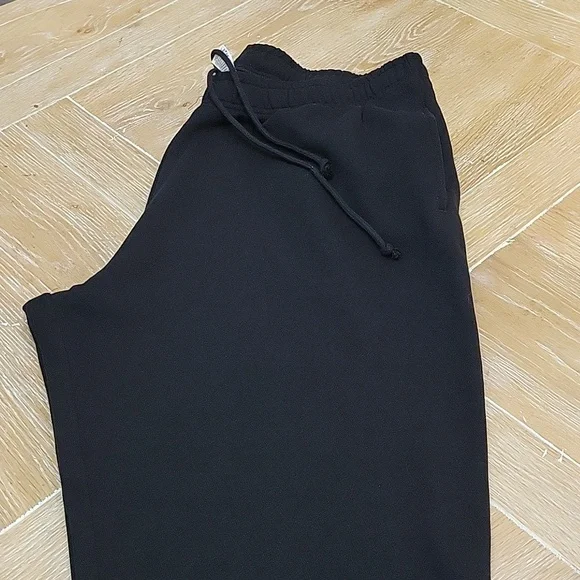 PINK Victoria's Secret Black Ivy Fleece Relaxed Fit Sweatpants Size XL NWT - Picture 8 of 9